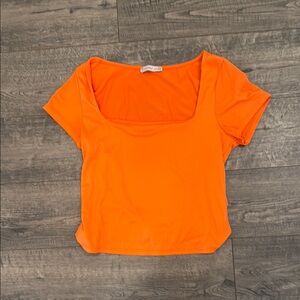 Orange Short Sleeve Top